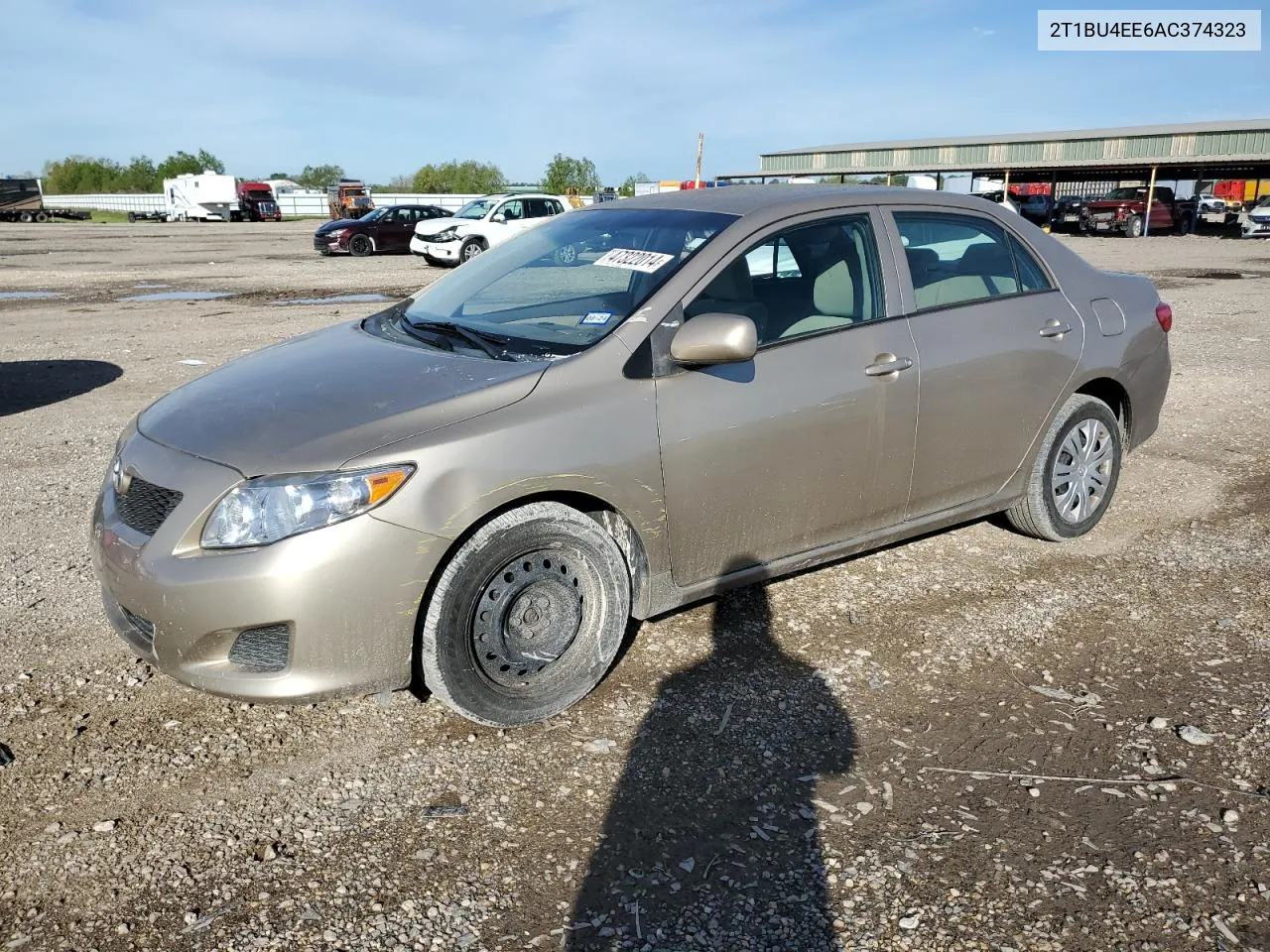 2010 Toyota Corolla Base VIN: 2T1BU4EE6AC374323 Lot: 47322014