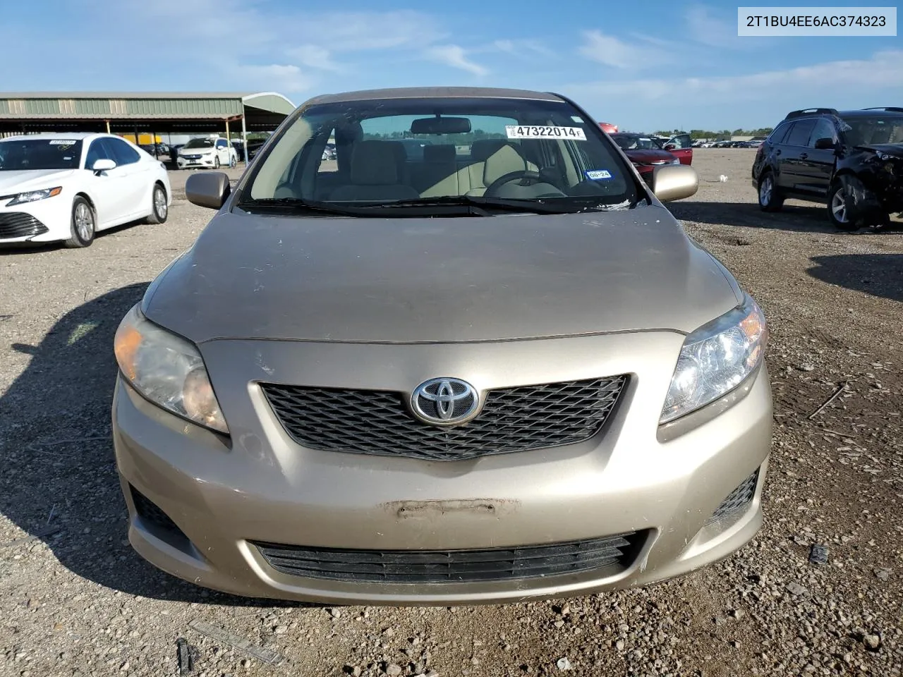 2010 Toyota Corolla Base VIN: 2T1BU4EE6AC374323 Lot: 47322014