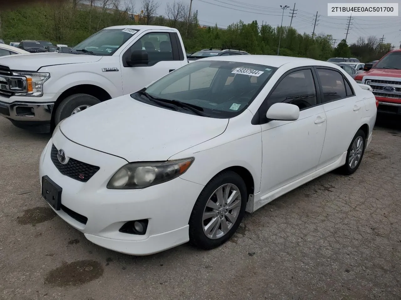 2010 Toyota Corolla Base VIN: 2T1BU4EE0AC501700 Lot: 49337944