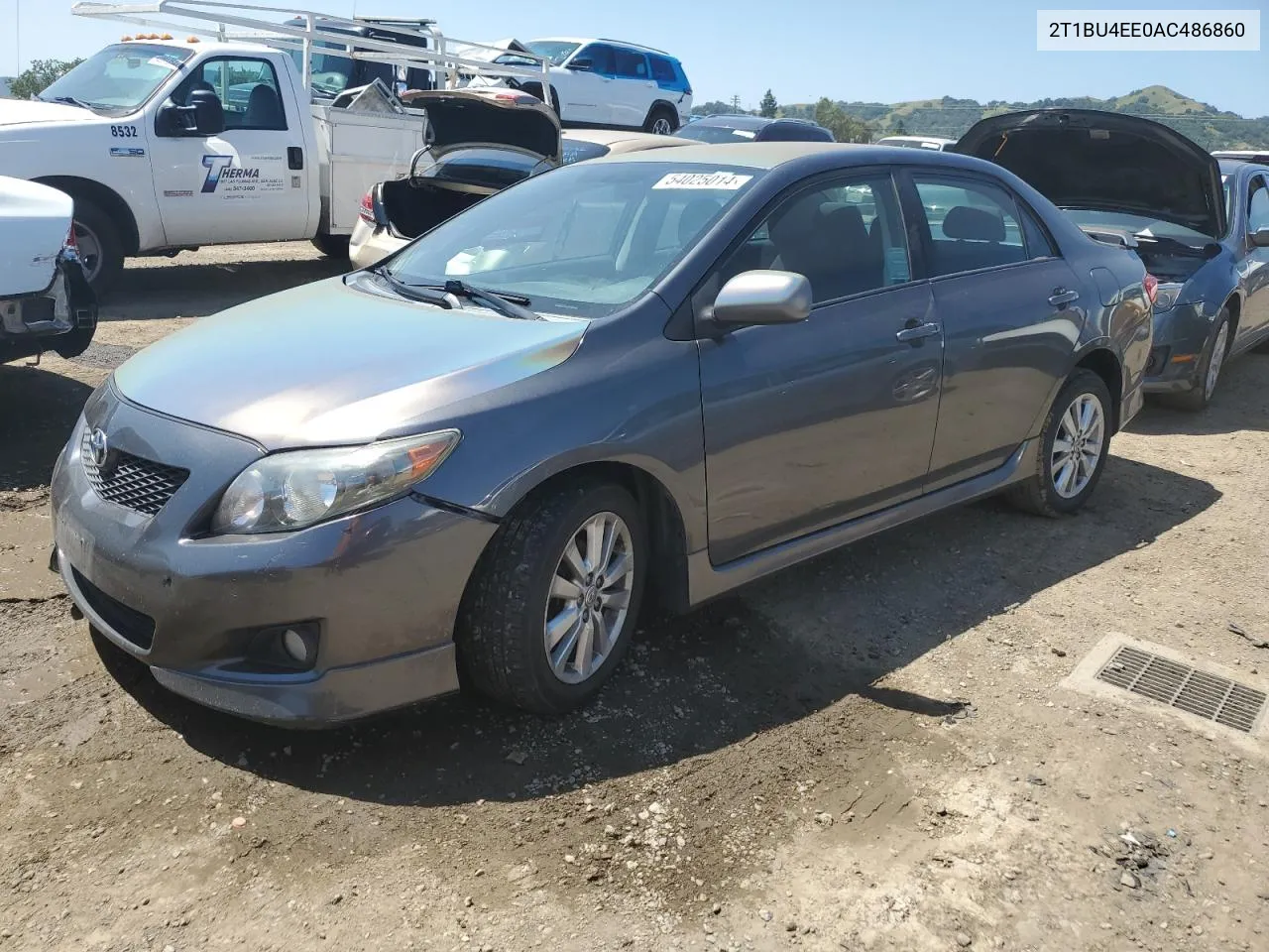 2010 Toyota Corolla Base VIN: 2T1BU4EE0AC486860 Lot: 54025014