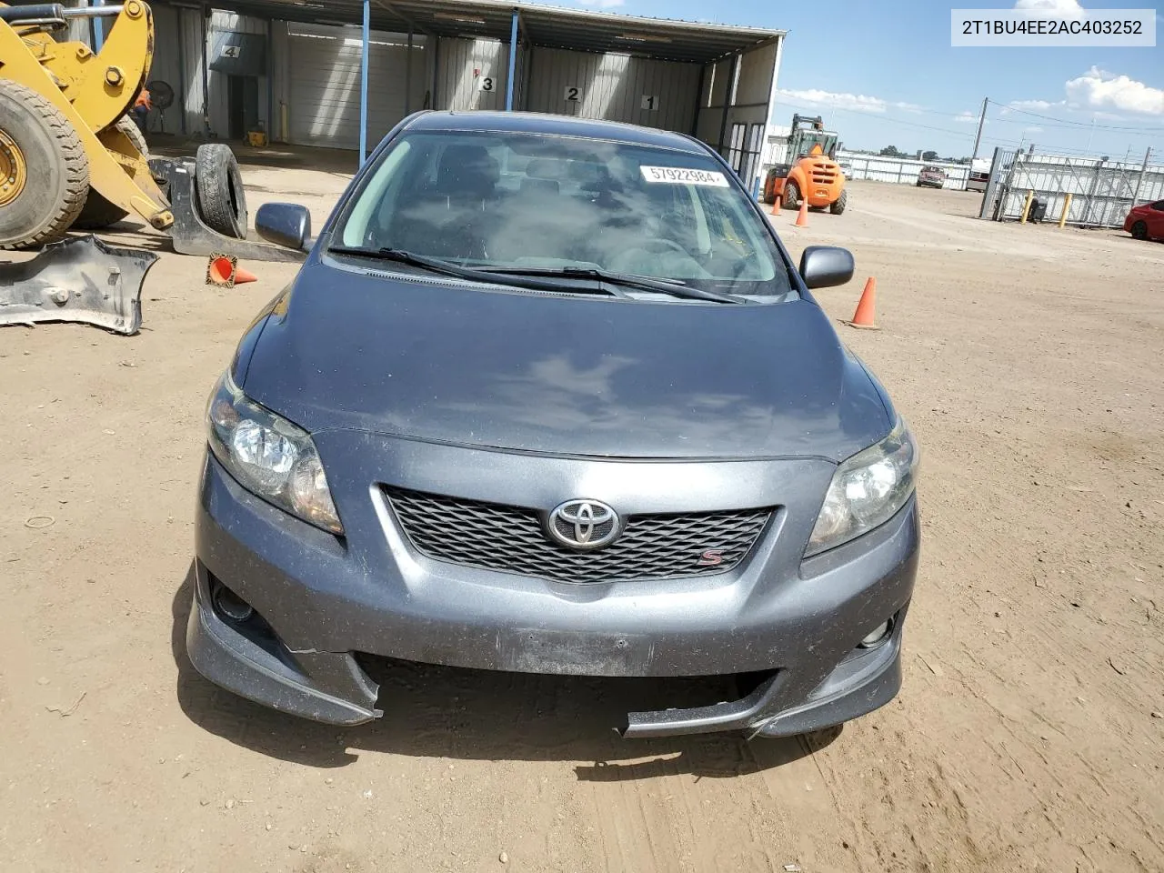 2010 Toyota Corolla Base VIN: 2T1BU4EE2AC403252 Lot: 57922984