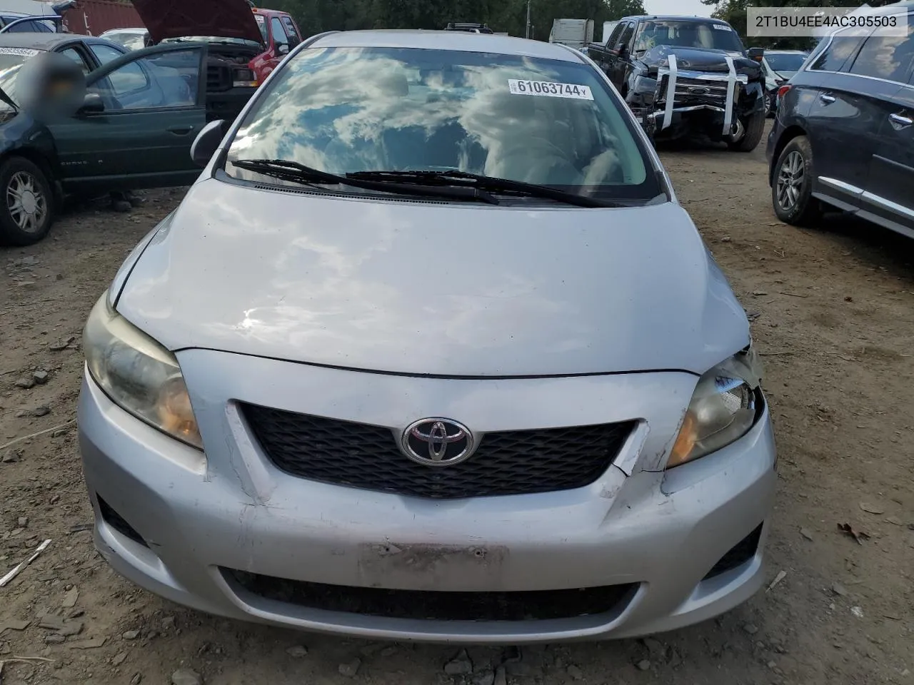 2010 Toyota Corolla Base VIN: 2T1BU4EE4AC305503 Lot: 61063744