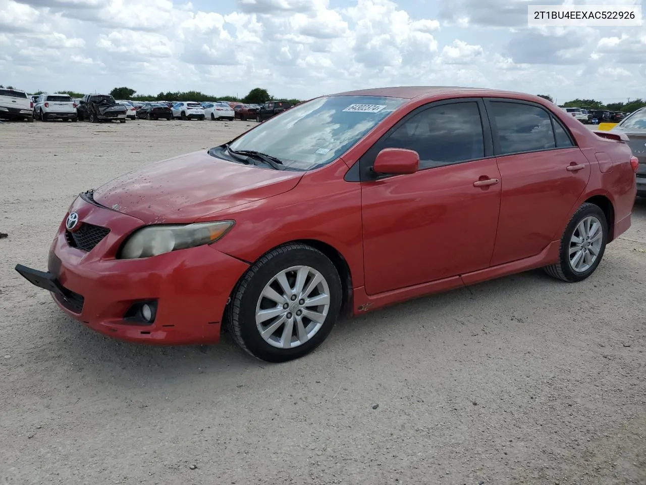 2010 Toyota Corolla Base VIN: 2T1BU4EEXAC522926 Lot: 64302374