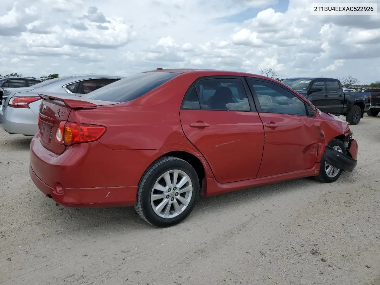 2010 Toyota Corolla Base VIN: 2T1BU4EEXAC522926 Lot: 64302374