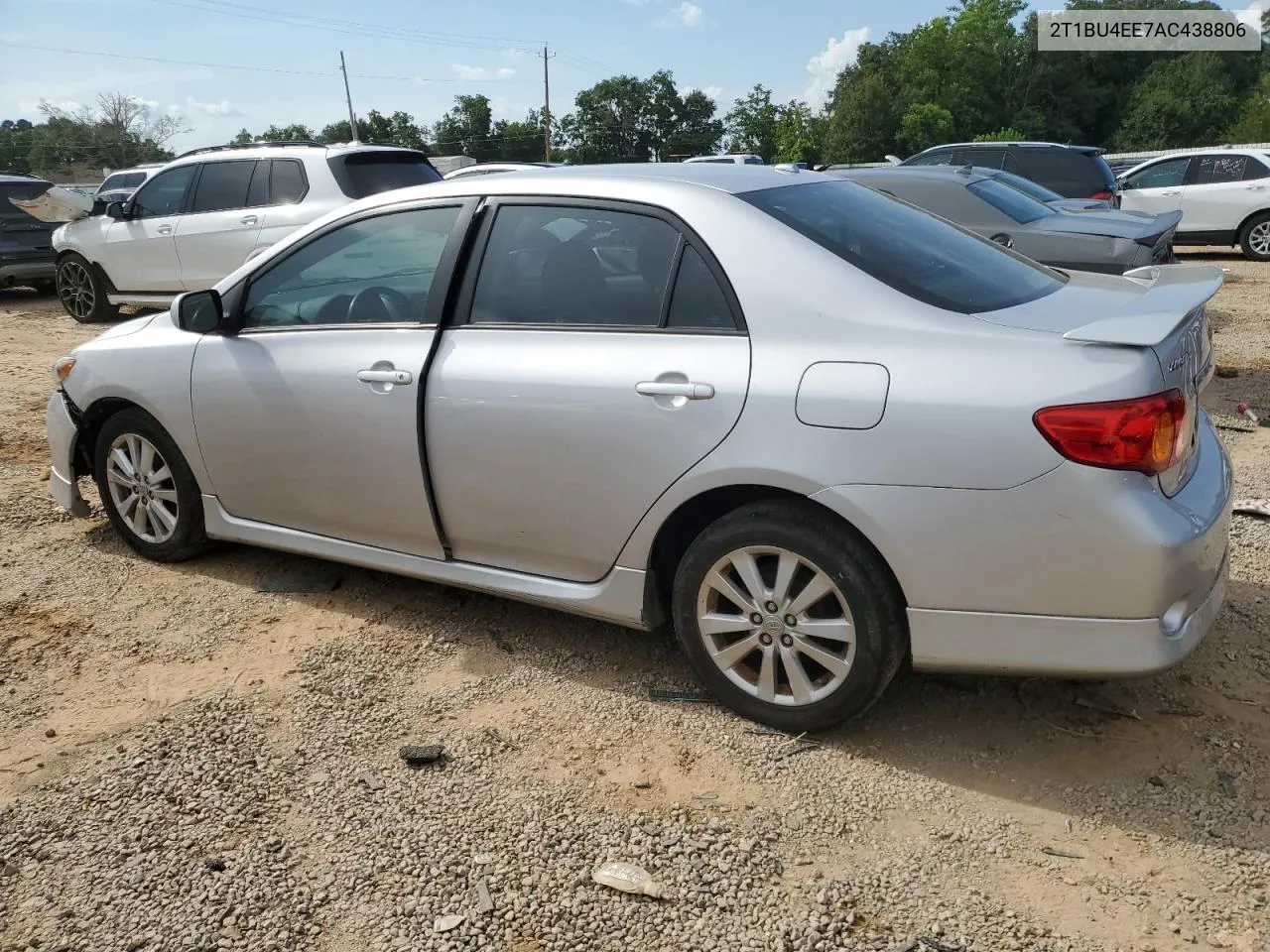 2010 Toyota Corolla Base VIN: 2T1BU4EE7AC438806 Lot: 65195354