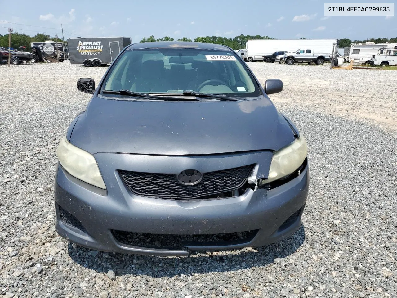 2010 Toyota Corolla Base VIN: 2T1BU4EE0AC299635 Lot: 66778304