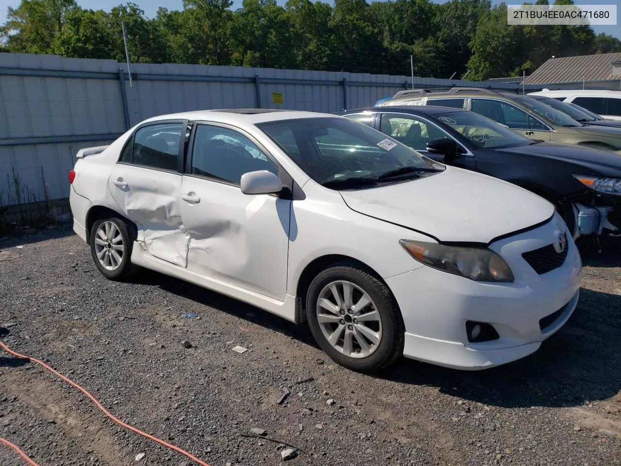 2010 Toyota Corolla Base VIN: 2T1BU4EE0AC471680 Lot: 67114494