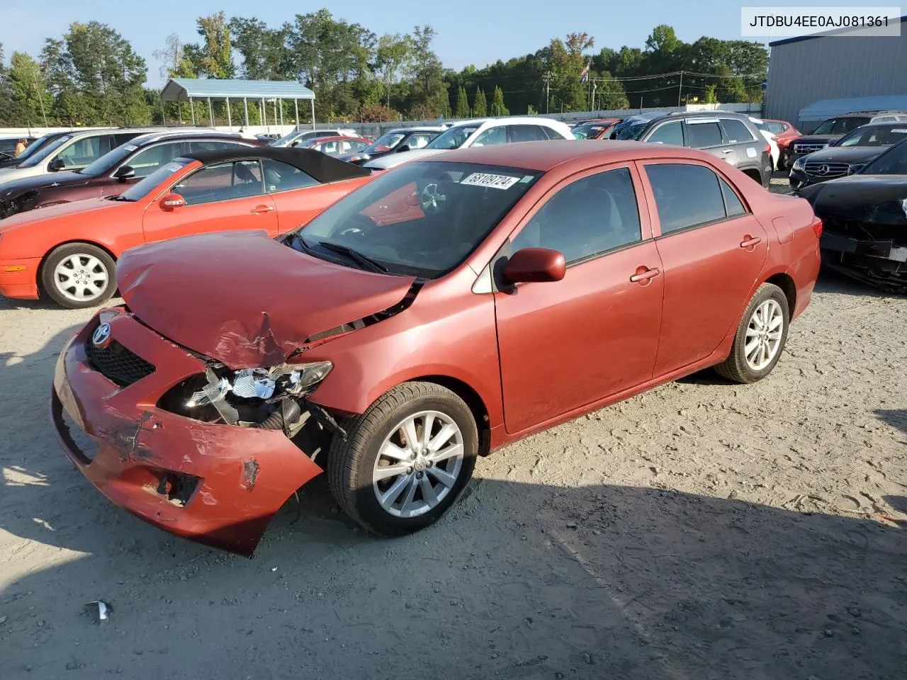 2010 Toyota Corolla Base VIN: JTDBU4EE0AJ081361 Lot: 68109724