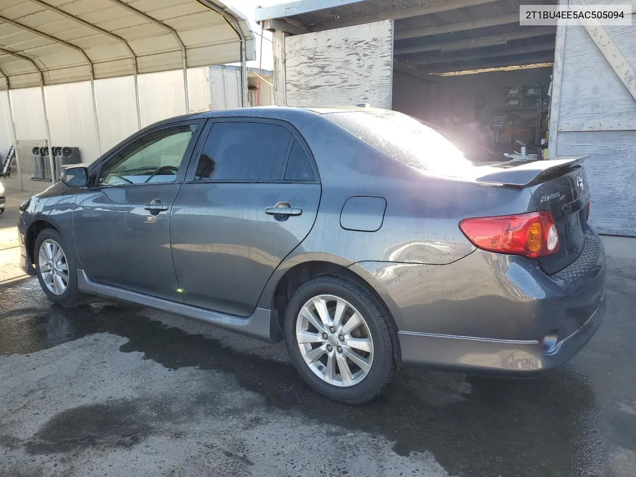 2010 Toyota Corolla Base VIN: 2T1BU4EE5AC505094 Lot: 68151754