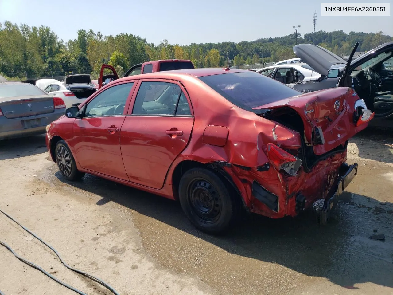 2010 Toyota Corolla Base VIN: 1NXBU4EE6AZ360551 Lot: 69236004