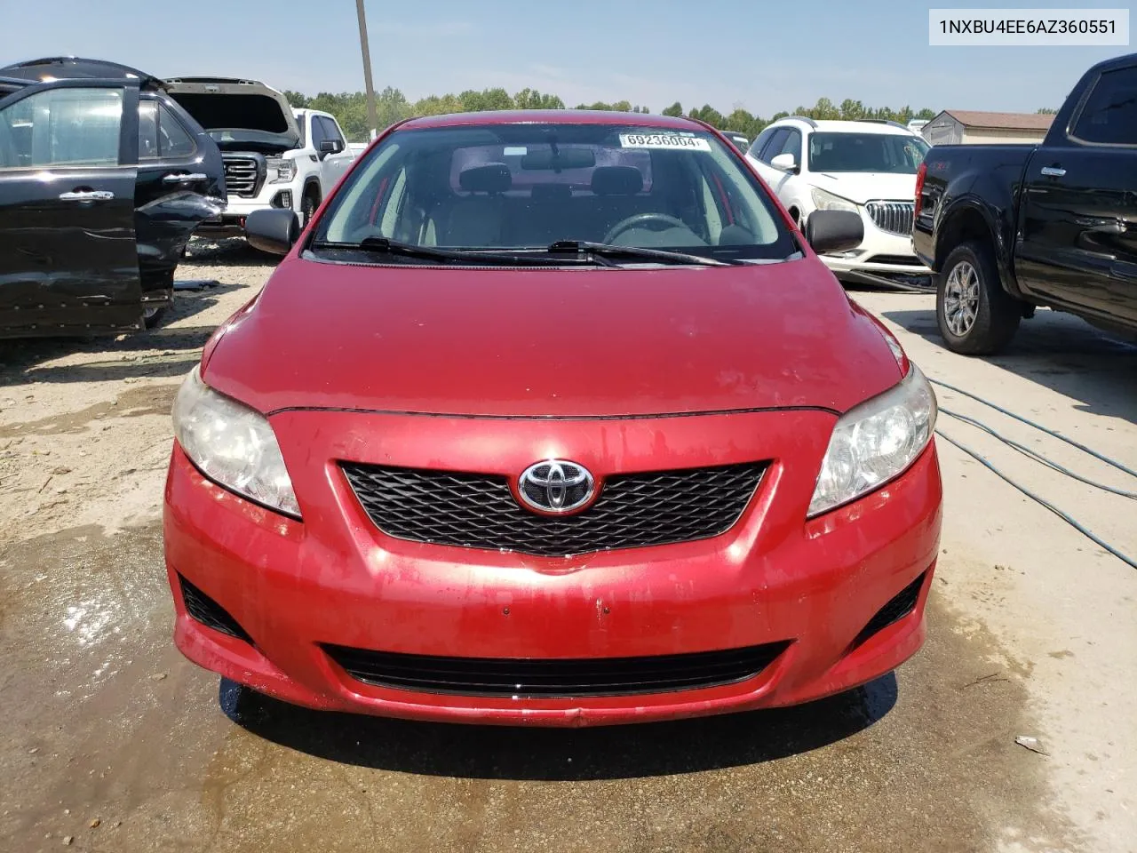 2010 Toyota Corolla Base VIN: 1NXBU4EE6AZ360551 Lot: 69236004