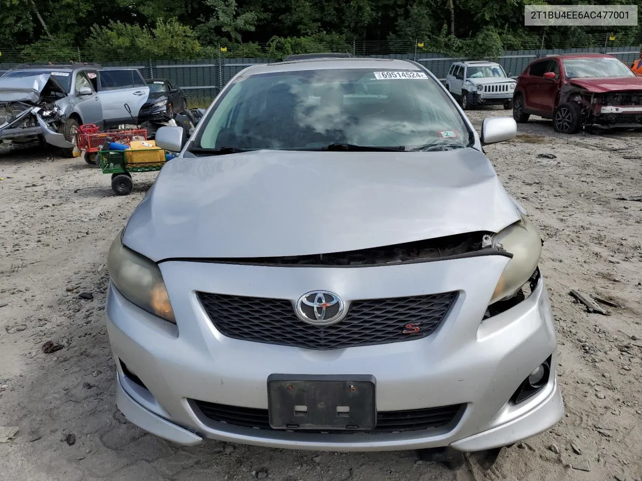 2010 Toyota Corolla Base VIN: 2T1BU4EE6AC477001 Lot: 69514524