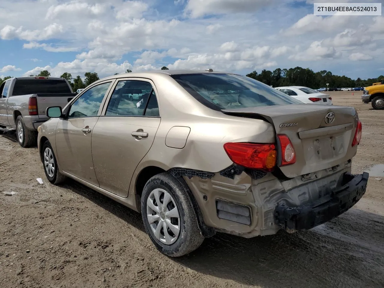 2010 Toyota Corolla Base VIN: 2T1BU4EE8AC524013 Lot: 69708234