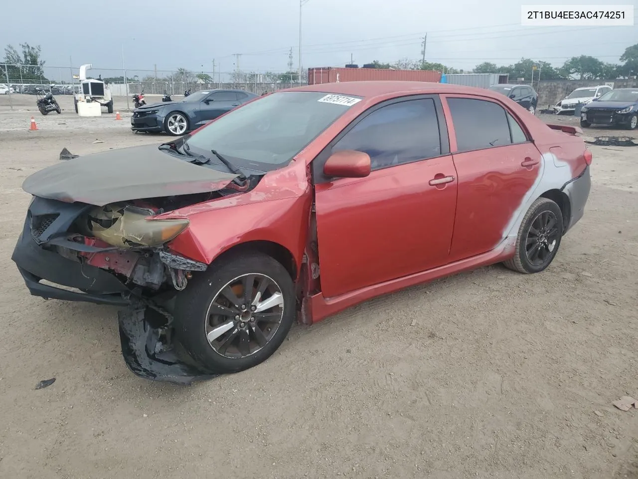 2010 Toyota Corolla Base VIN: 2T1BU4EE3AC474251 Lot: 69757714