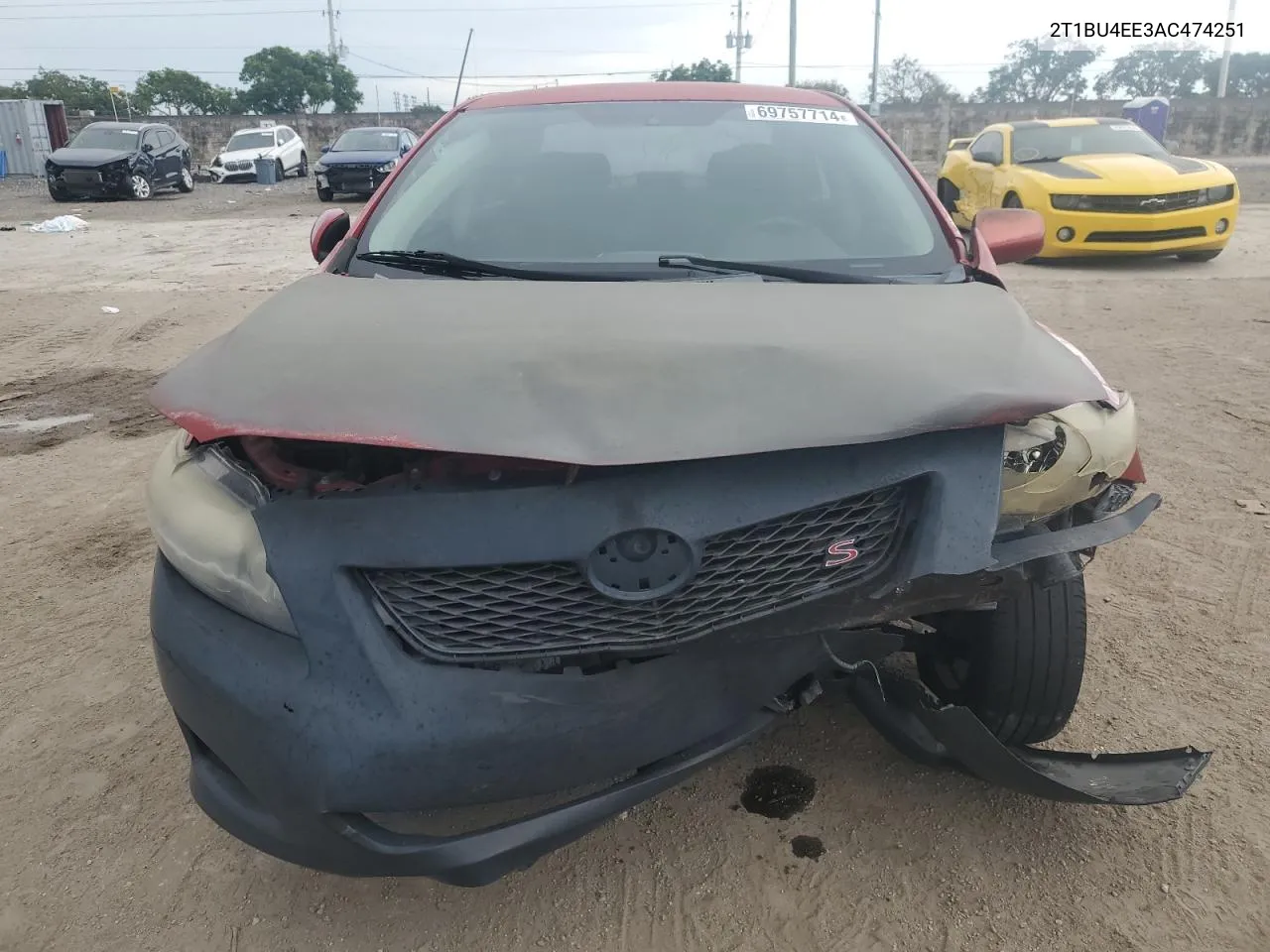 2010 Toyota Corolla Base VIN: 2T1BU4EE3AC474251 Lot: 69757714