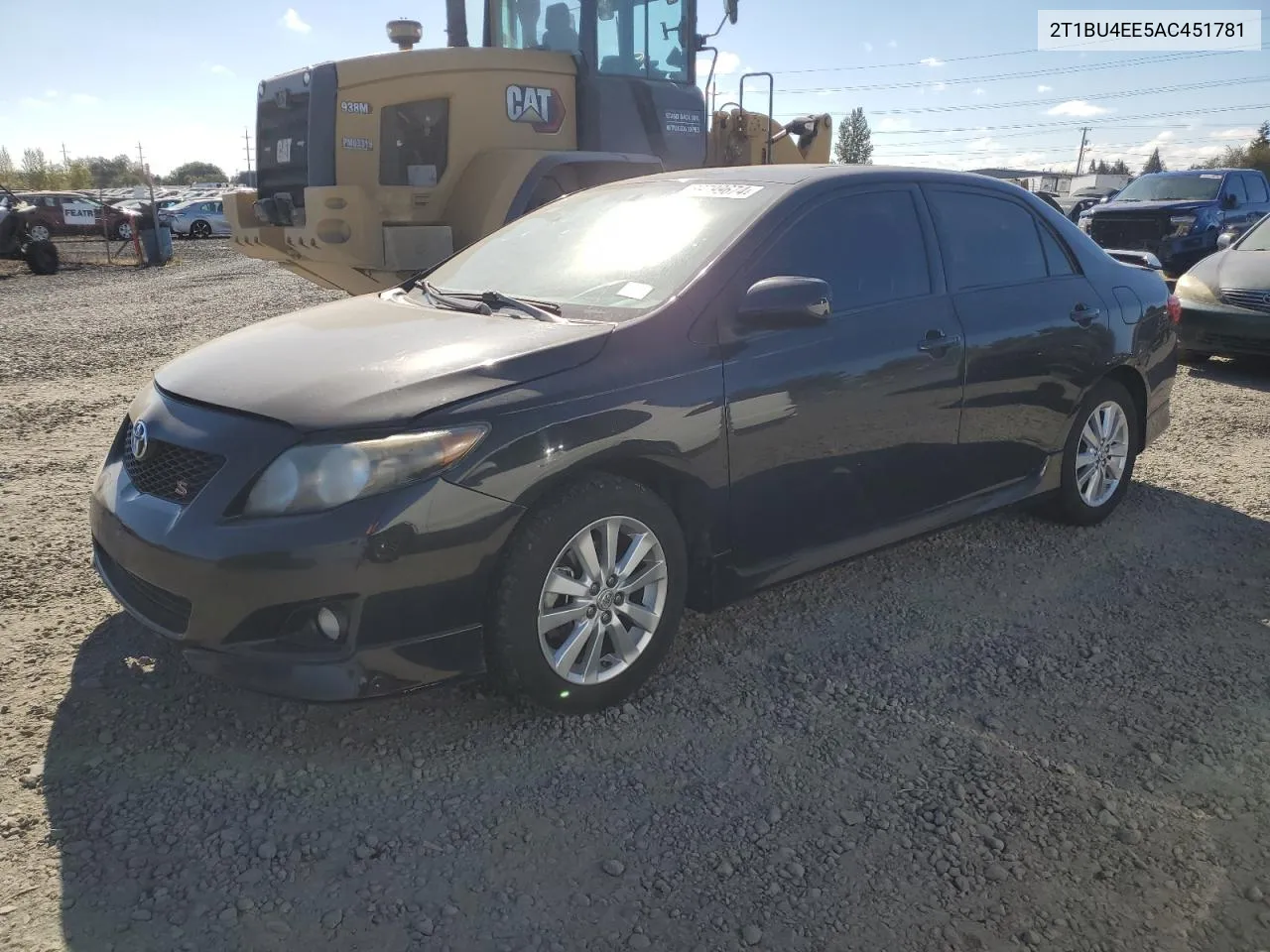 2010 Toyota Corolla Base VIN: 2T1BU4EE5AC451781 Lot: 69799674