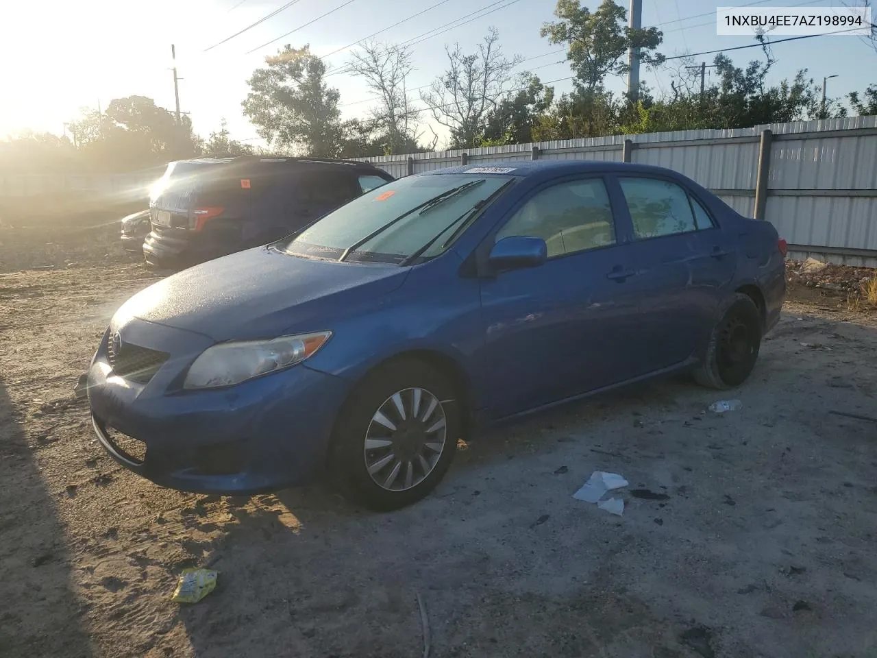 2010 Toyota Corolla Base VIN: 1NXBU4EE7AZ198994 Lot: 70587694