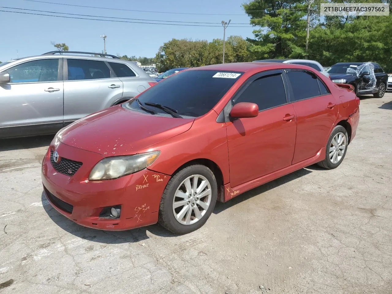 2010 Toyota Corolla Base VIN: 2T1BU4EE7AC397562 Lot: 70661214