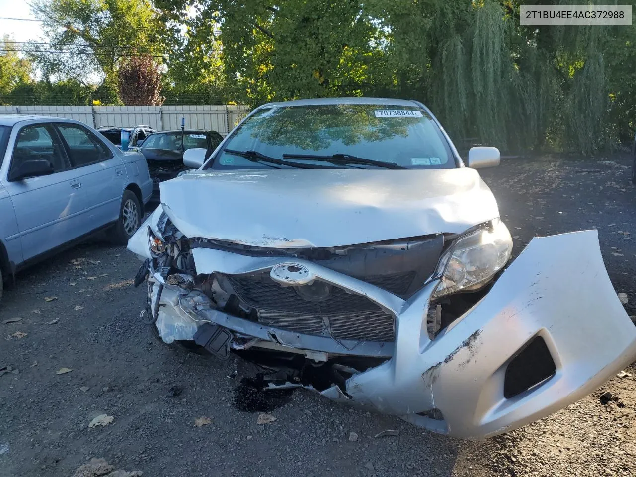 2010 Toyota Corolla Base VIN: 2T1BU4EE4AC372988 Lot: 70738844