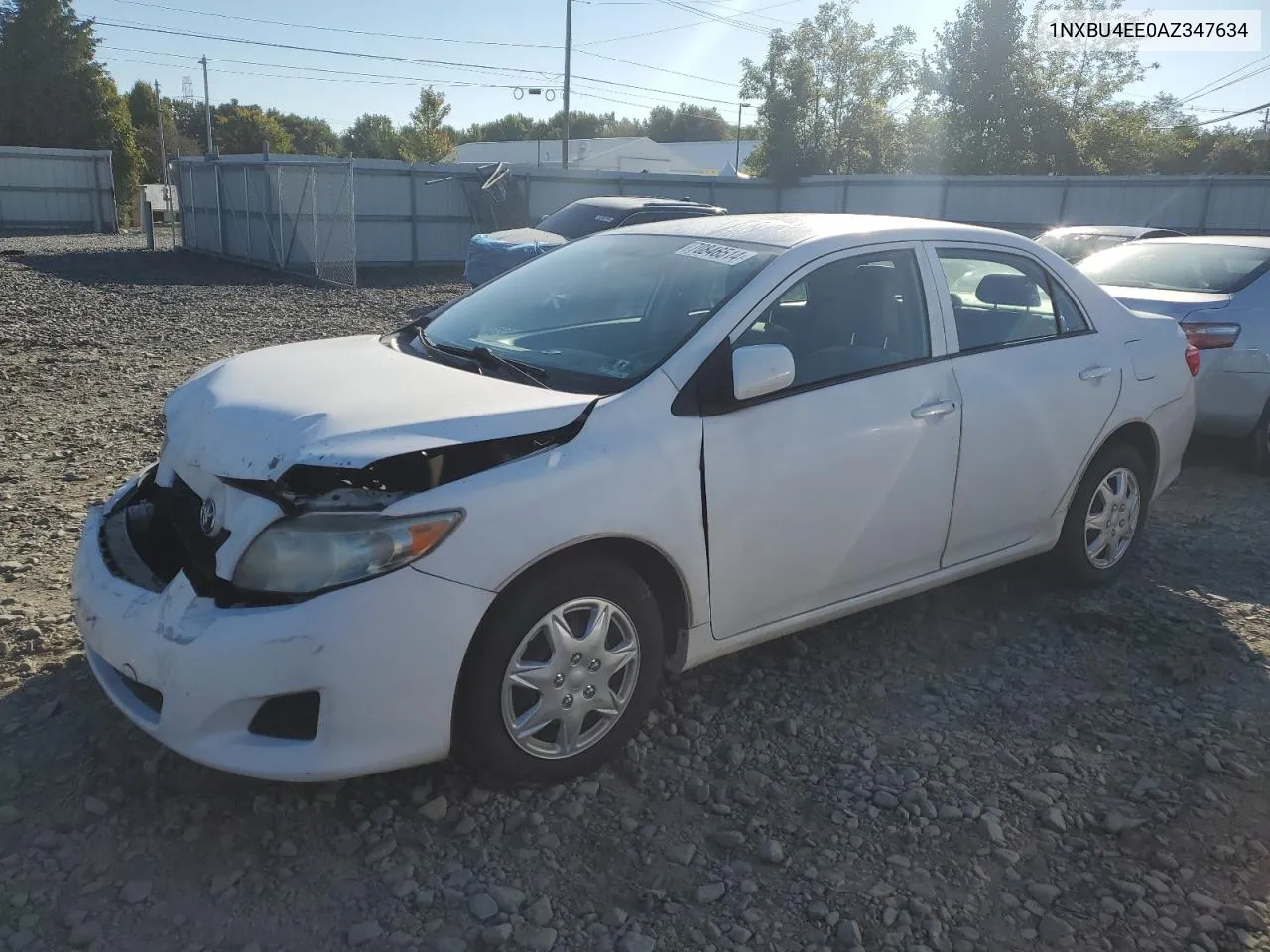 2010 Toyota Corolla Base VIN: 1NXBU4EE0AZ347634 Lot: 70846514