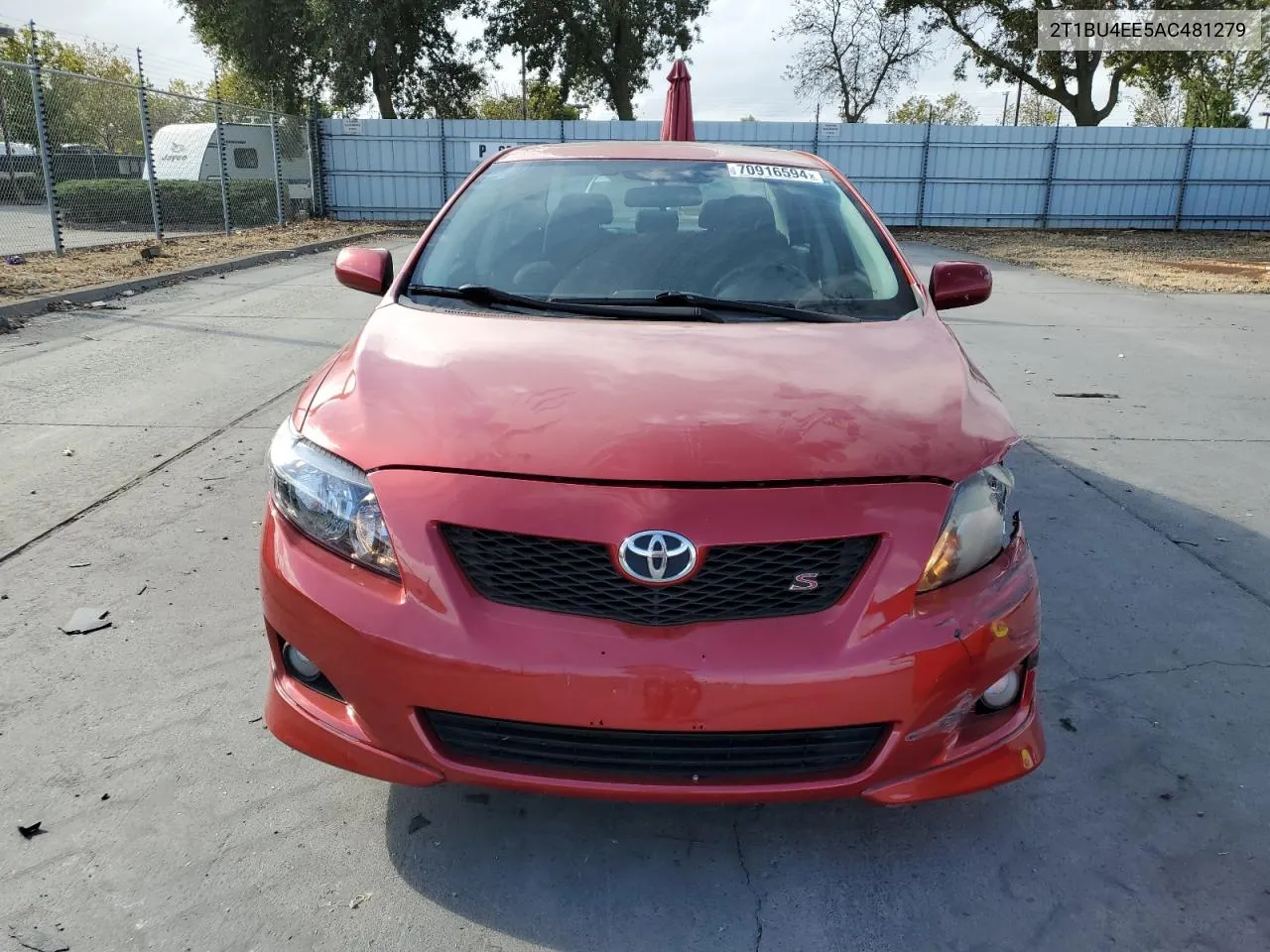 2010 Toyota Corolla Base VIN: 2T1BU4EE5AC481279 Lot: 70916594