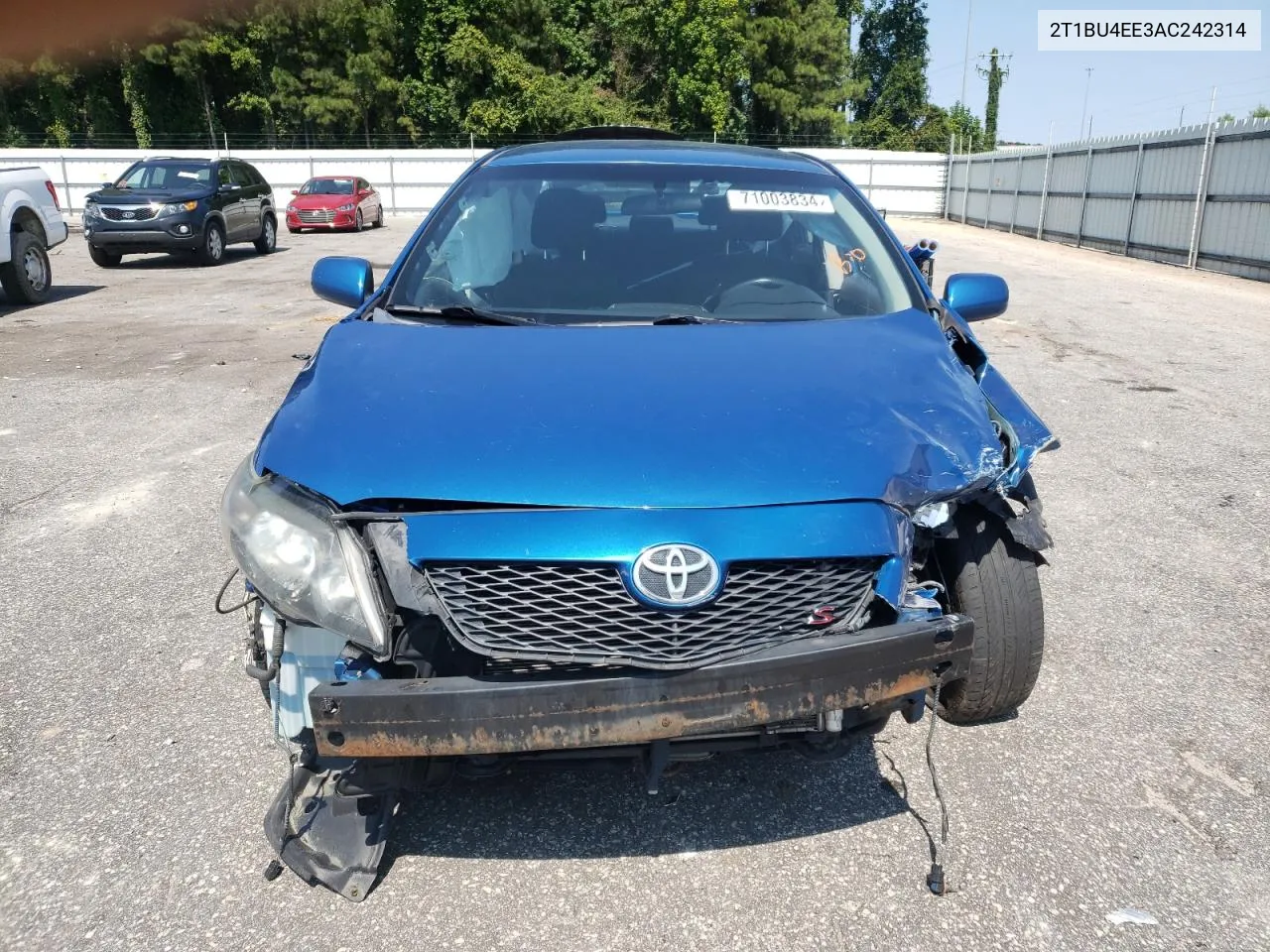 2010 Toyota Corolla Base VIN: 2T1BU4EE3AC242314 Lot: 71003834