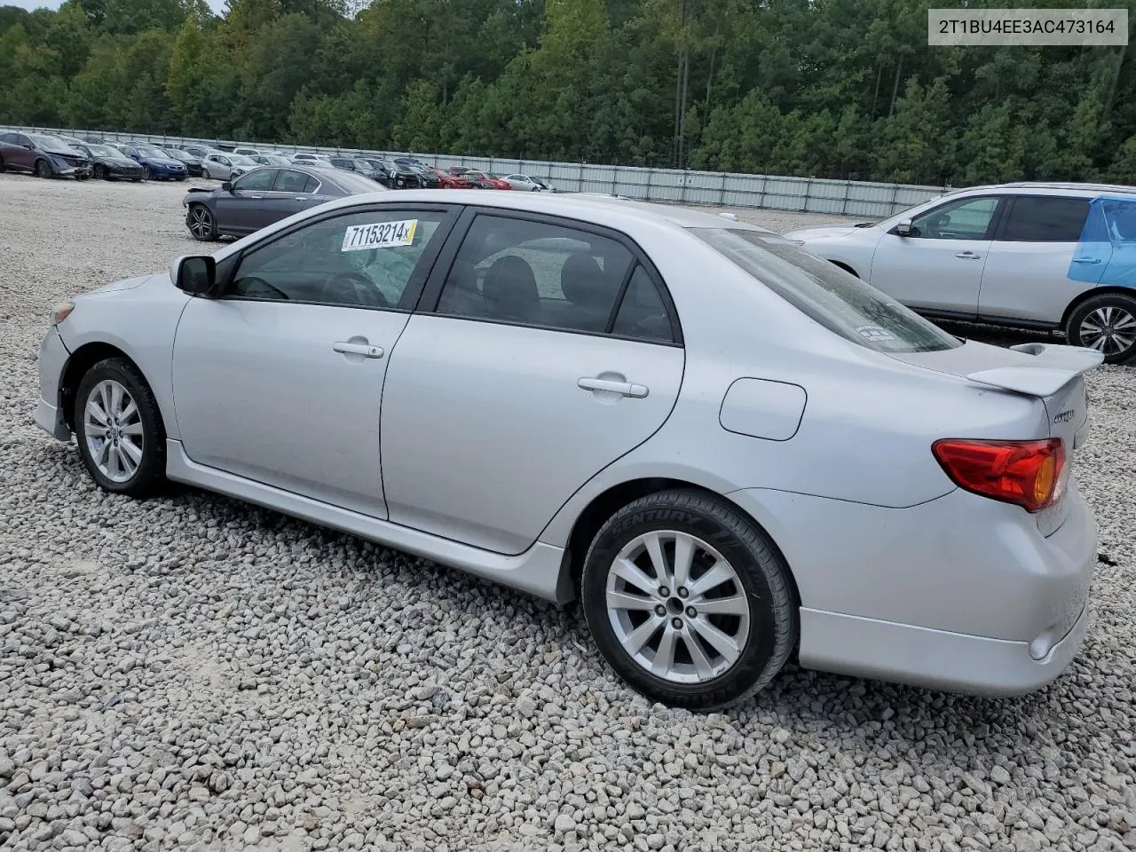 2010 Toyota Corolla Base VIN: 2T1BU4EE3AC473164 Lot: 71153214