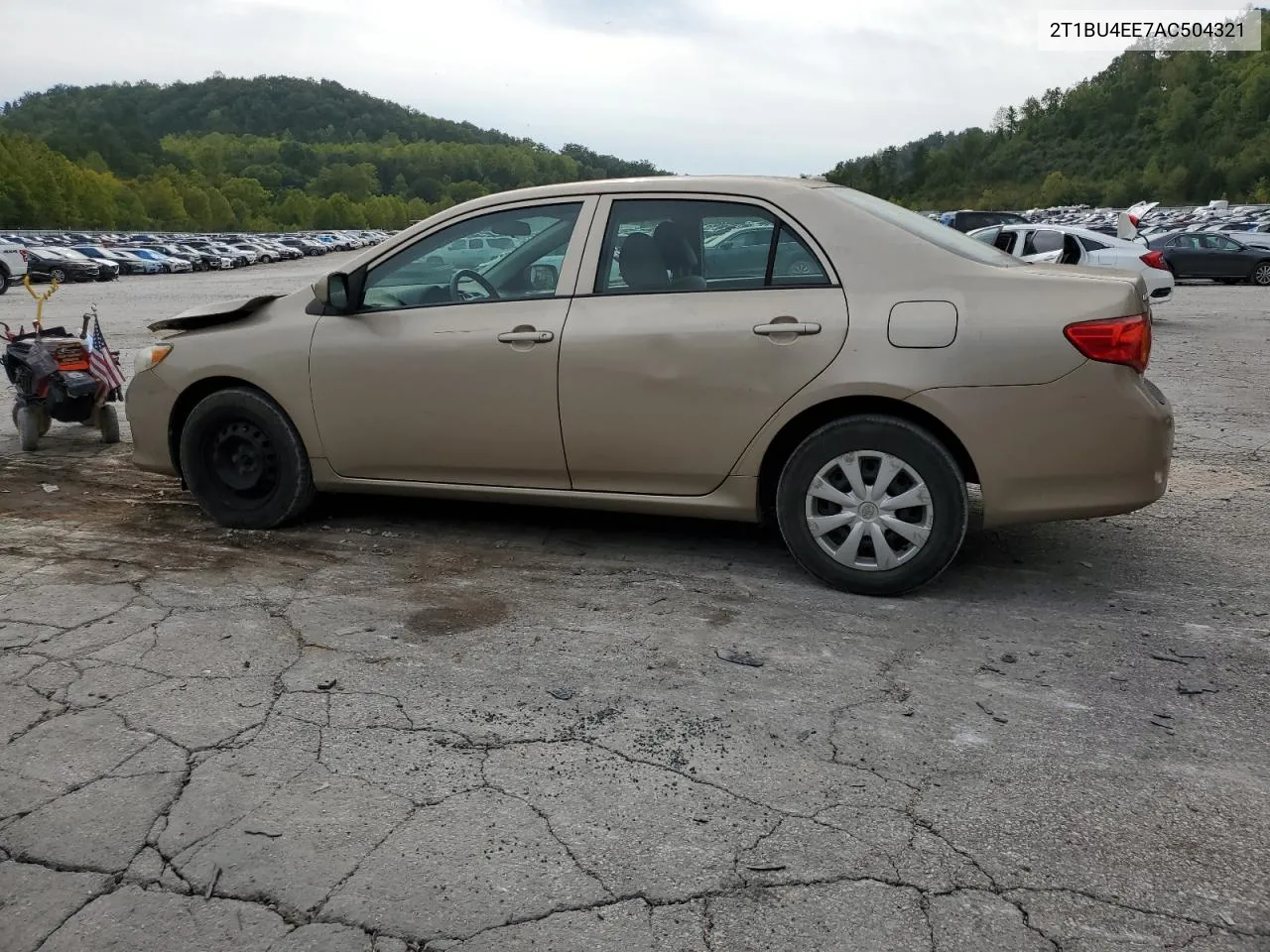 2010 Toyota Corolla Base VIN: 2T1BU4EE7AC504321 Lot: 71568064