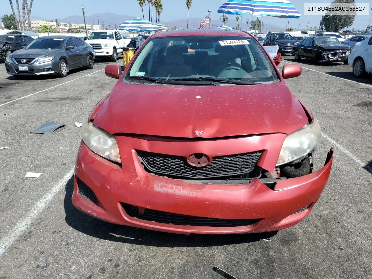 2010 Toyota Corolla Base VIN: 2T1BU4EE2AC258827 Lot: 71594124