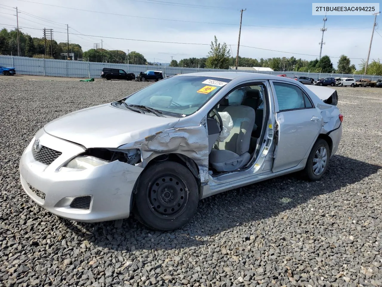 2010 Toyota Corolla Base VIN: 2T1BU4EE3AC494225 Lot: 71652234