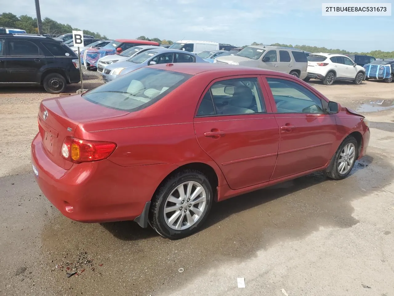 2010 Toyota Corolla Base VIN: 2T1BU4EE8AC531673 Lot: 71827214