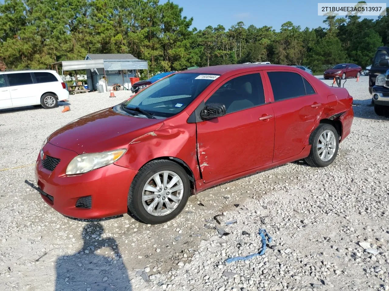 2010 Toyota Corolla Base VIN: 2T1BU4EE3AC513937 Lot: 71830944