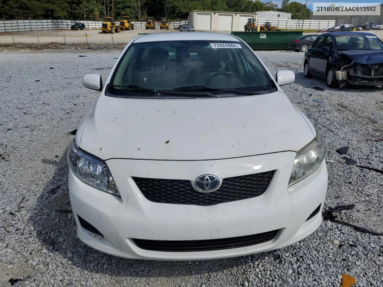 2010 Toyota Corolla Base VIN: 2T1BU4EE6AC513592 Lot: 72024484