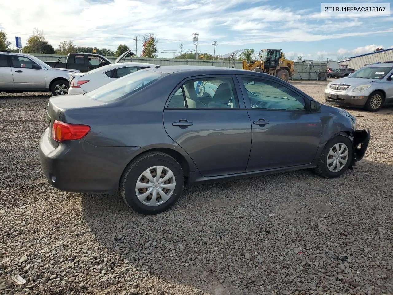 2010 Toyota Corolla Base VIN: 2T1BU4EE9AC315167 Lot: 72177974