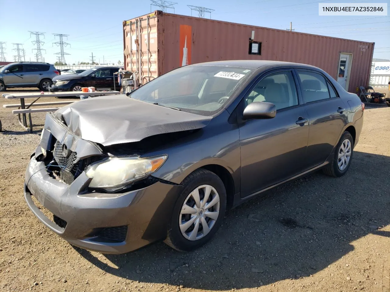 2010 Toyota Corolla Base VIN: 1NXBU4EE7AZ352846 Lot: 72330434