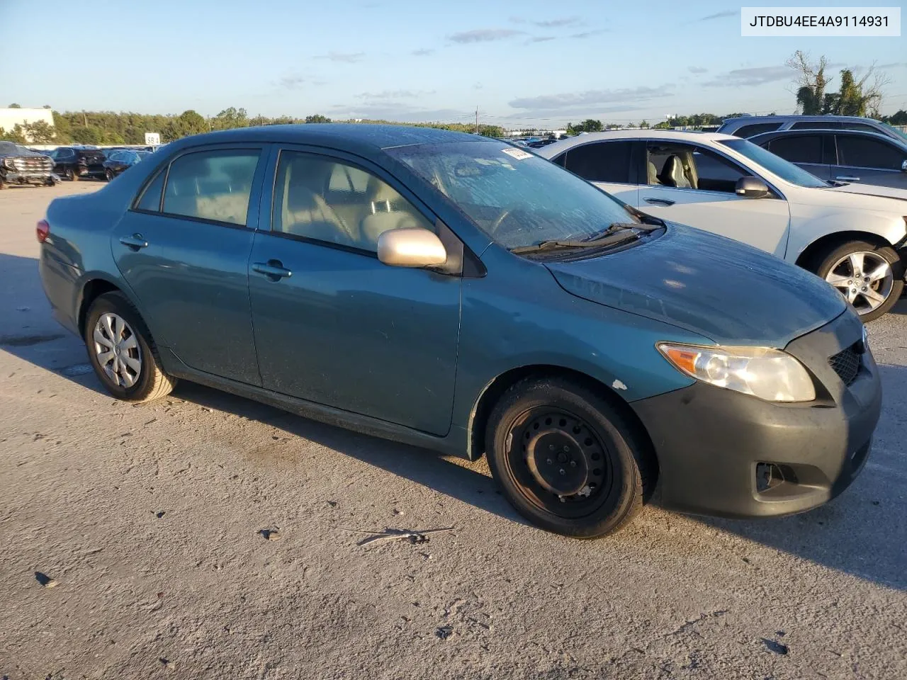 2010 Toyota Corolla Base VIN: JTDBU4EE4A9114931 Lot: 72727324