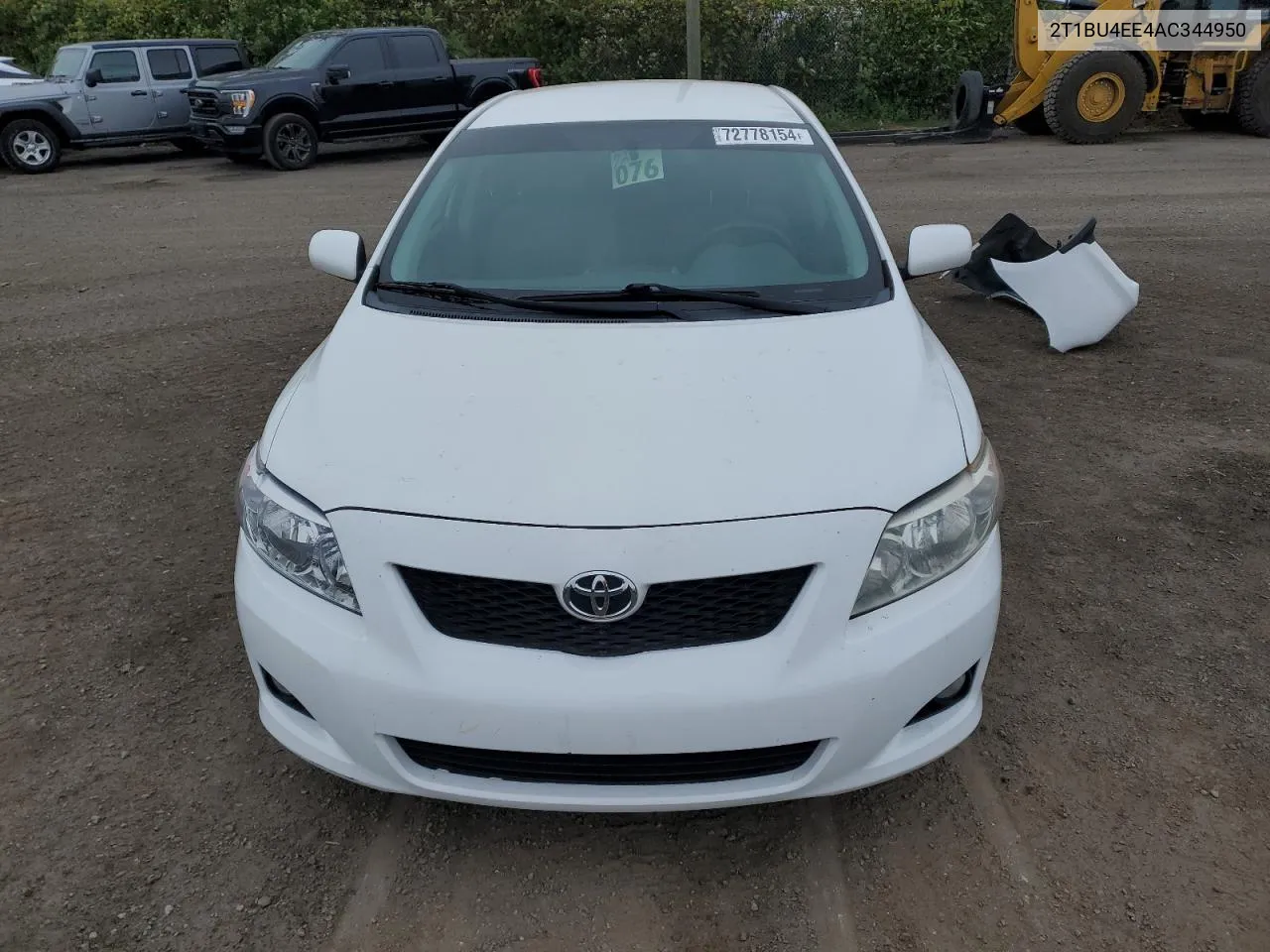 2010 Toyota Corolla Base VIN: 2T1BU4EE4AC344950 Lot: 72778154