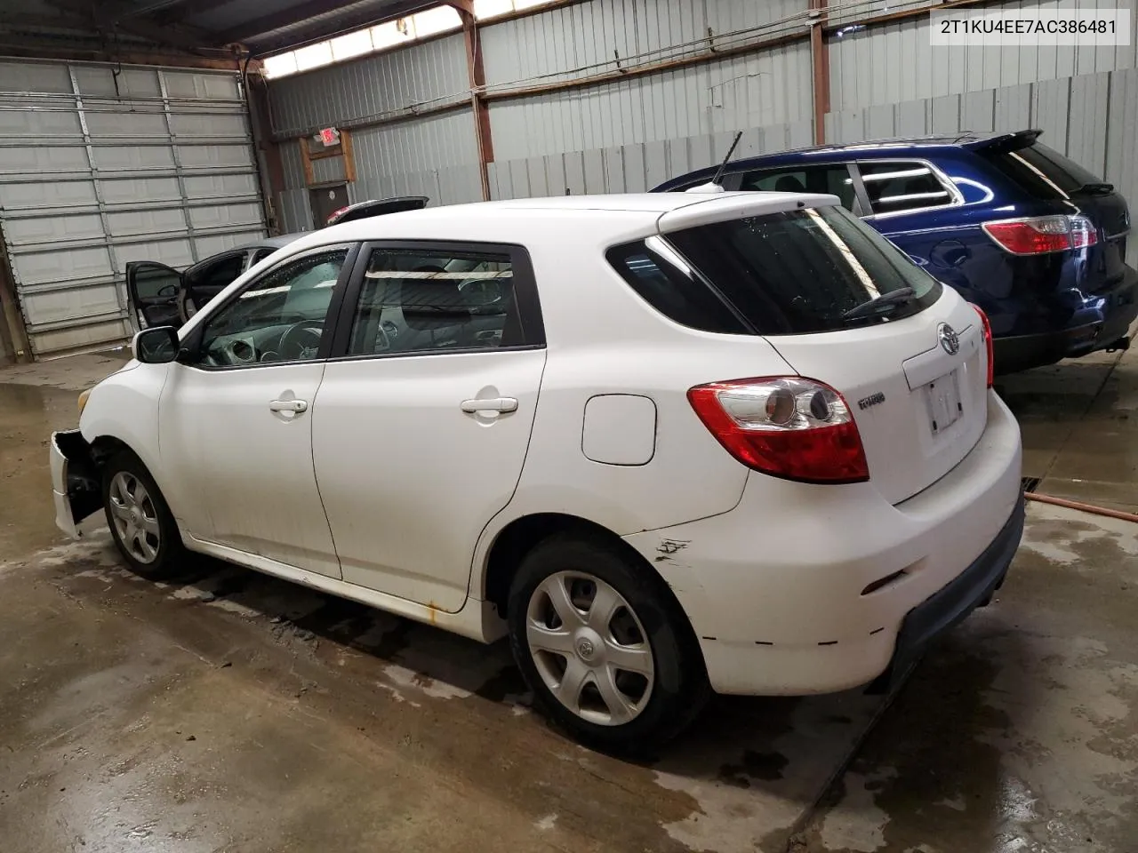 2010 Toyota Corolla Matrix VIN: 2T1KU4EE7AC386481 Lot: 72908074