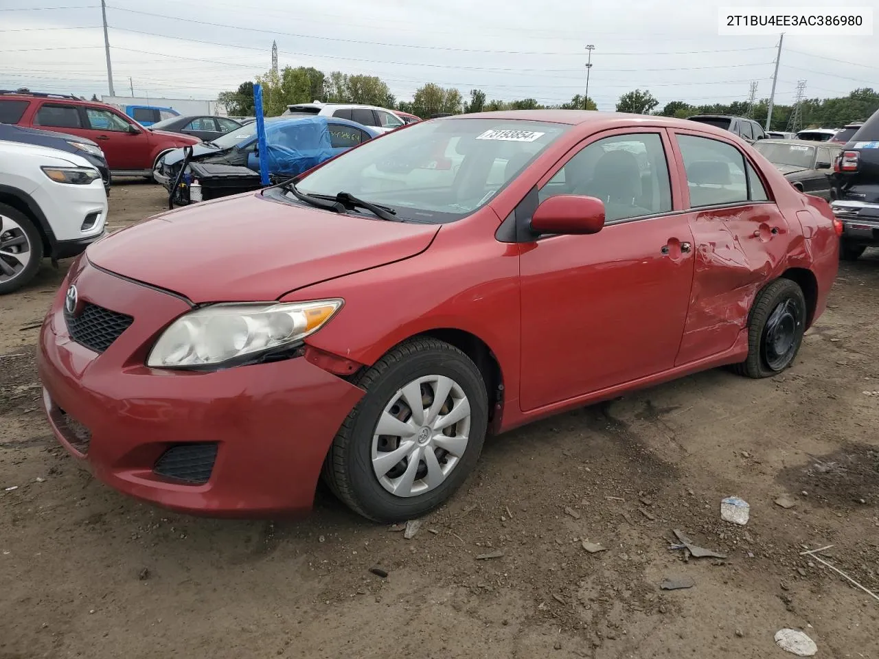 2010 Toyota Corolla Base VIN: 2T1BU4EE3AC386980 Lot: 73193854