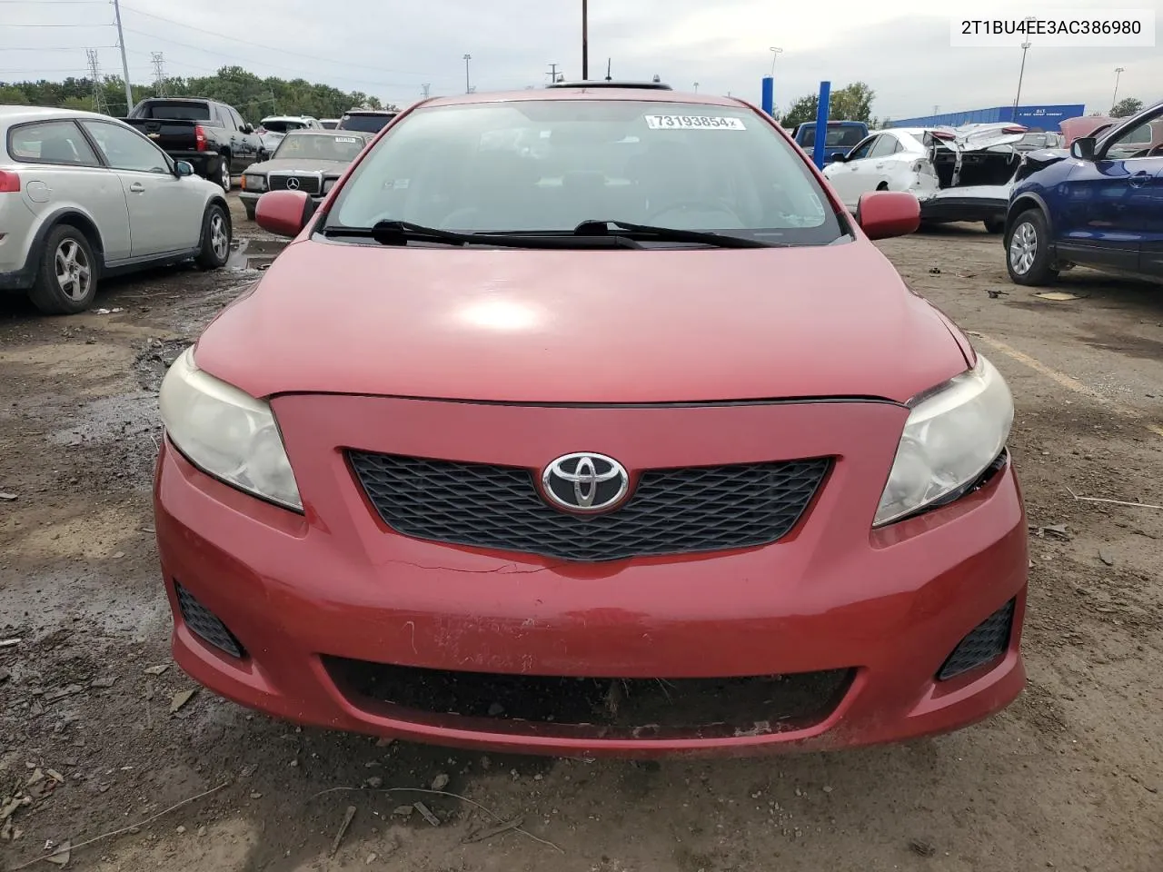 2010 Toyota Corolla Base VIN: 2T1BU4EE3AC386980 Lot: 73193854