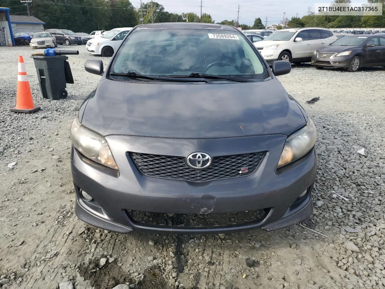 2010 Toyota Corolla Base VIN: 2T1BU4EE1AC317365 Lot: 73589264