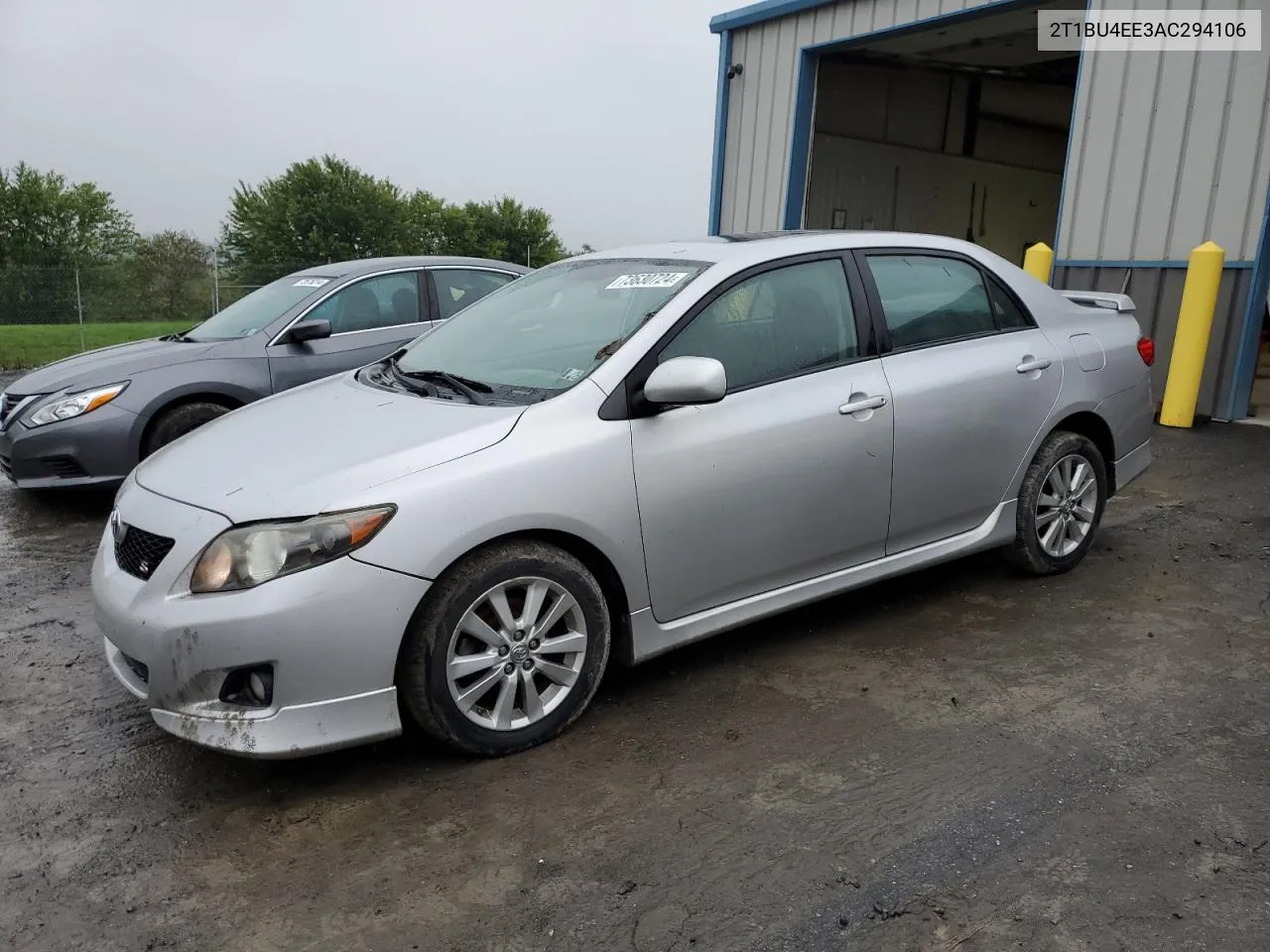 2010 Toyota Corolla Base VIN: 2T1BU4EE3AC294106 Lot: 73630724