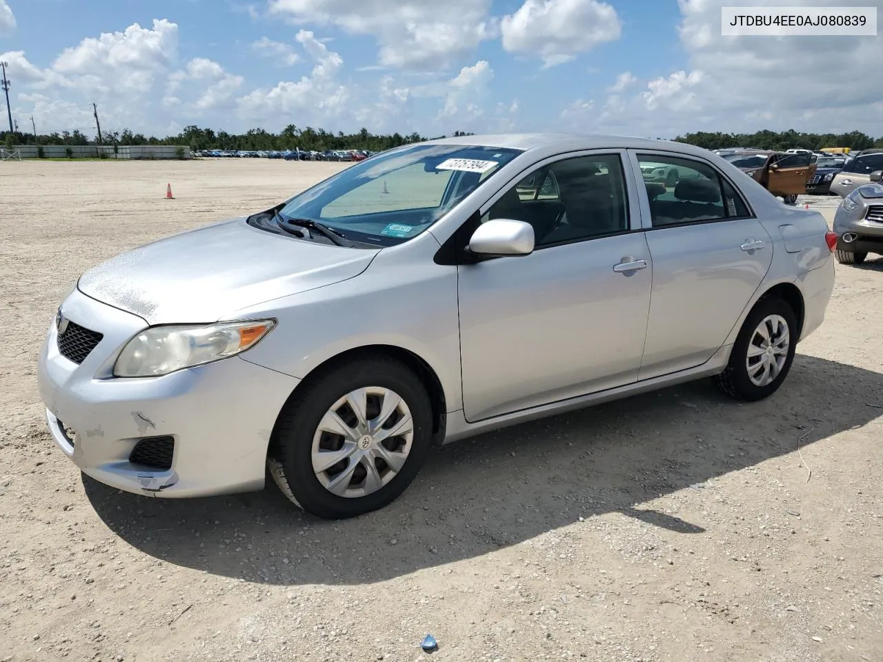 2010 Toyota Corolla Base VIN: JTDBU4EE0AJ080839 Lot: 73757994