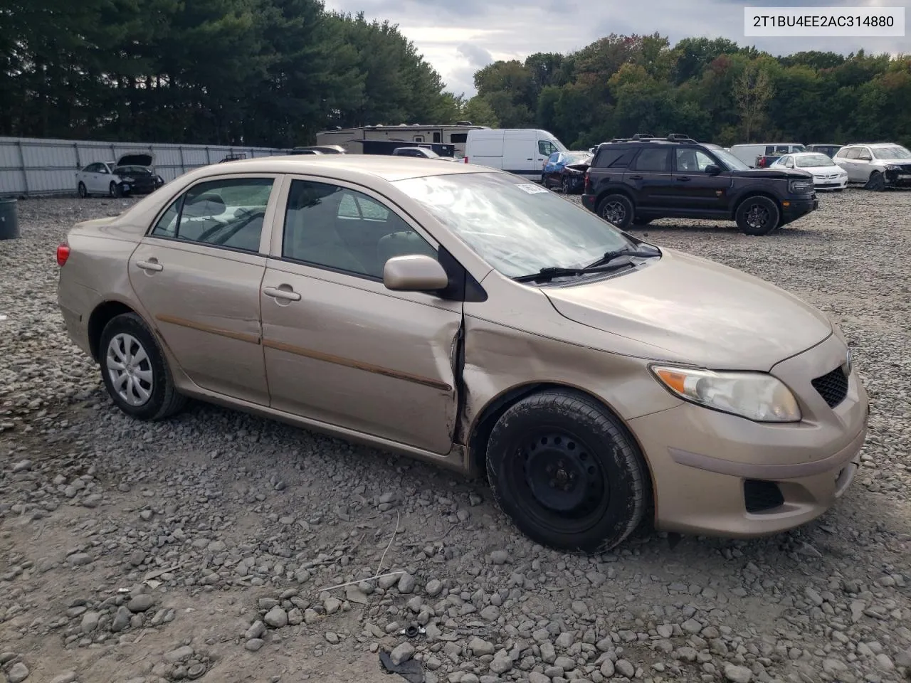 2010 Toyota Corolla Base VIN: 2T1BU4EE2AC314880 Lot: 73868324