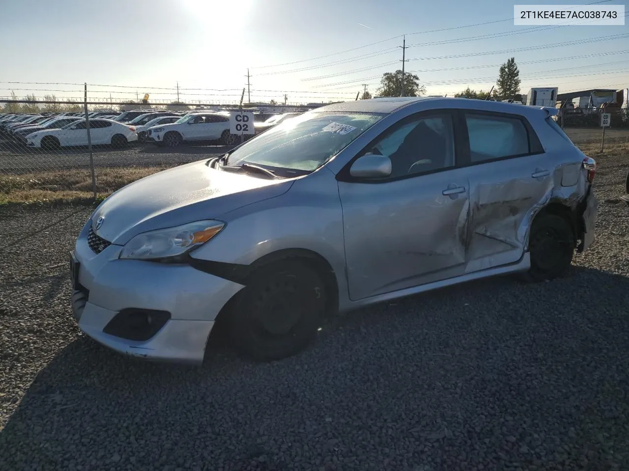 2010 Toyota Corolla Matrix S VIN: 2T1KE4EE7AC038743 Lot: 74124984