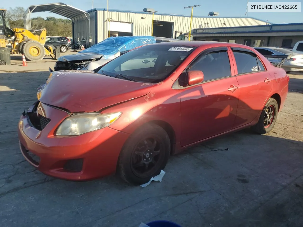 2010 Toyota Corolla Base VIN: 2T1BU4EE1AC422665 Lot: 74194384