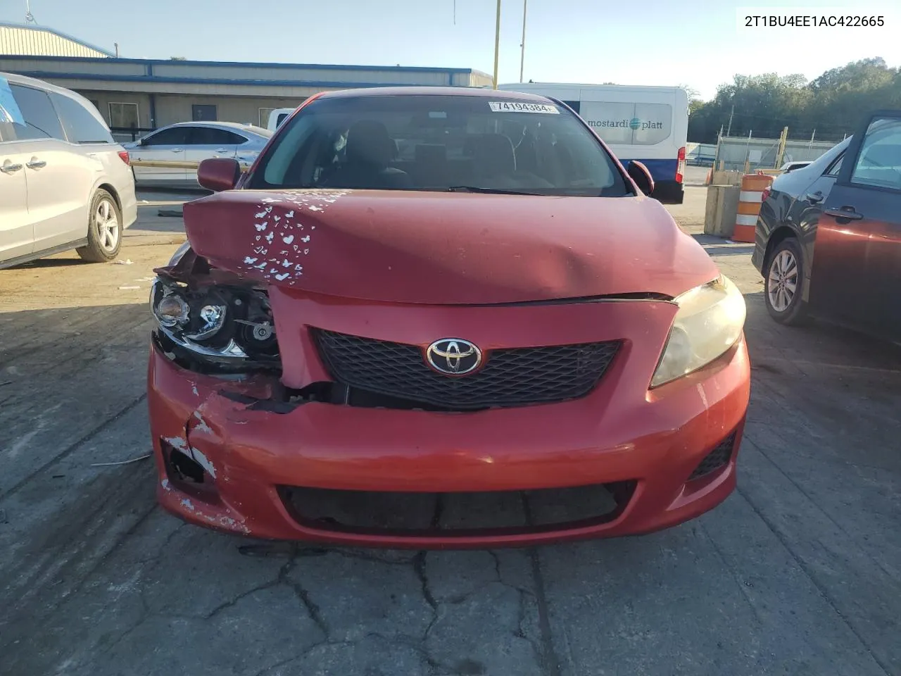 2010 Toyota Corolla Base VIN: 2T1BU4EE1AC422665 Lot: 74194384