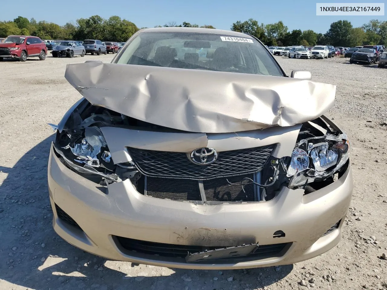 2010 Toyota Corolla Base VIN: 1NXBU4EE3AZ167449 Lot: 74310404