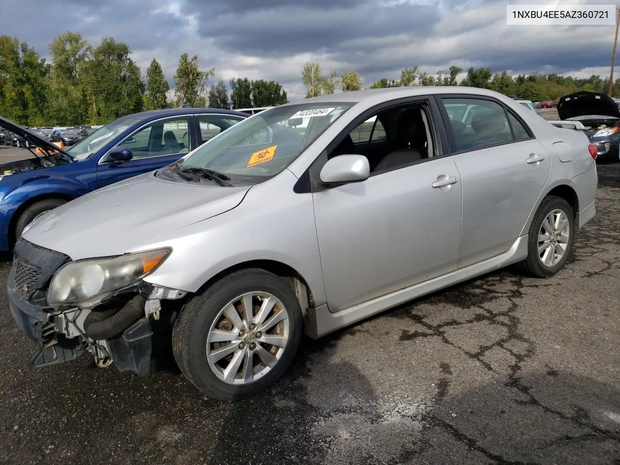 2010 Toyota Corolla Base VIN: 1NXBU4EE5AZ360721 Lot: 74320464