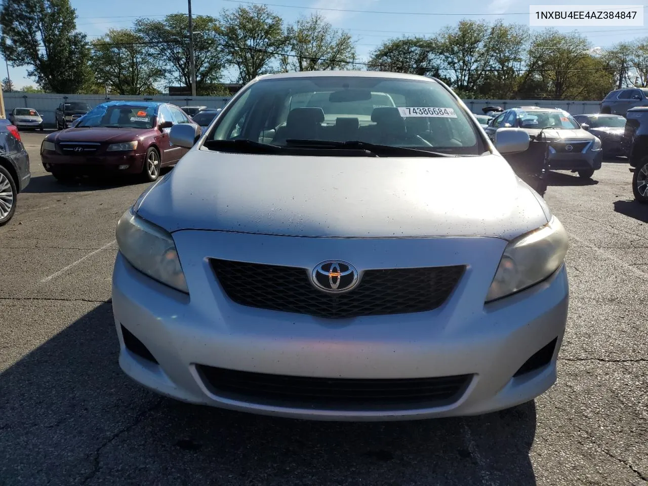 2010 Toyota Corolla Base VIN: 1NXBU4EE4AZ384847 Lot: 74386684